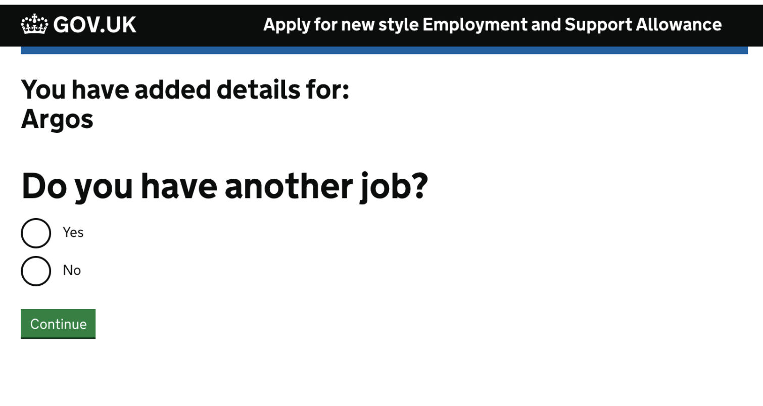 Playing back the name of the employer just added was useful when asking if the user wanted to add another